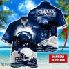 Penn State Nittany Lions NCAA Hawaiian Shirt Coconut Tree Waves Beach Hawaii Shirt Custom Name For Fans