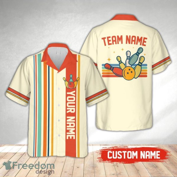 Personalized Retro Bowling Hawaiian Shirt