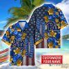 Pittsburgh Panthers Custom name USA Flag 4th July Independence Day Hawaiian Shirt
