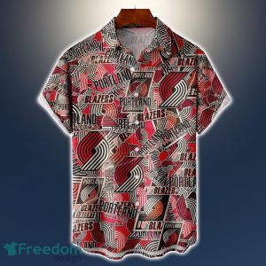 Portland Trail Blazers Logo All Printed 3D Hawaiian Shirt For Fans NBA Hawaiian Shirt