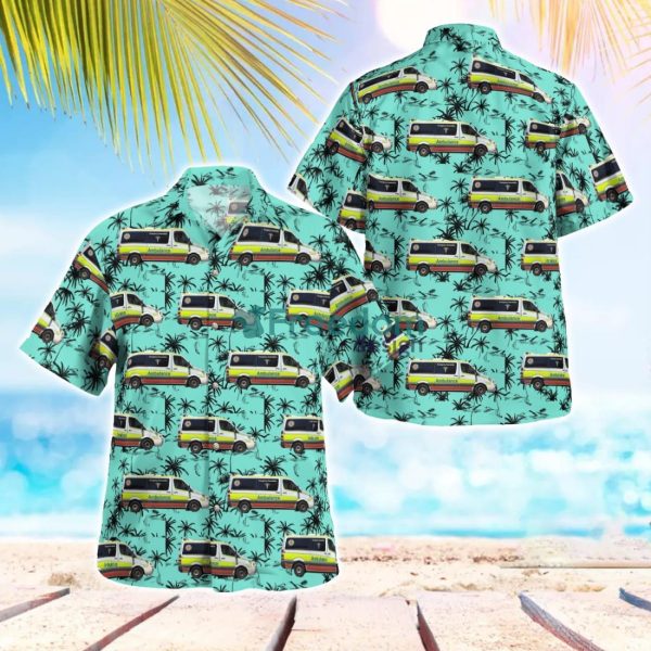 Queensland Ambulance Service QAS Mercedes-Benz Sprinter Hawaiian Shirt Gift For Summer Vacation