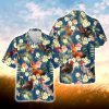 Rooster Summer Blue Floral 3D Hawaiian Shirt For Men Women