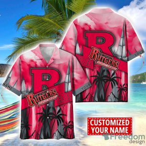 Rutgers Scarlet Knights Hawaii Shirt Custom Name Sports Team Beach Shirt