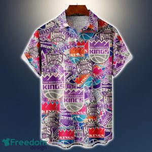 Sacramento Kings Logo All Printed 3D Hawaiian Shirt For Fans NBA Hawaiian Shirt