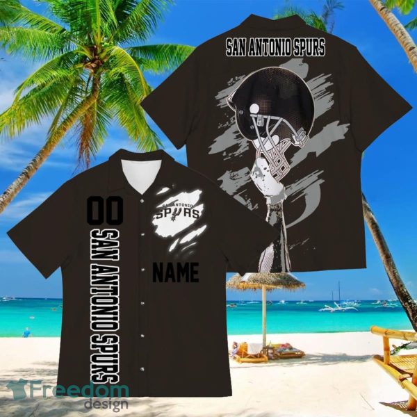 San Antonio Spurs Sports American Football Hawaiian Shirt Custom Name & Number