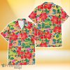 San Francisco Giants Red Hibiscus Green Blue Leaf Yellow Background 3D Hawaiian Shirt Gift For Fans