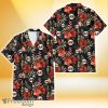 San Francisco Giants Red Hibiscus Green Leaf Dark Background 3D Hawaiian Shirt Gift For Fans