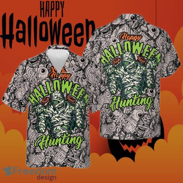 Scary Mummy Happy Halloween Treat Or Treat Hawaiian Shirt Hunting Spooky Hawaiian Shirt