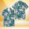 Seattle Mariners Pastel Hibiscus Palm Leaf Tiny Dot Green Background 3D Hawaiian Shirt Gift For Fans