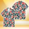Seattle Mariners Pink Coral Hibiscus Banana Leaf Beige Background 3D Hawaiian Shirt Gift For Fans