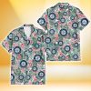 Seattle Mariners Pink Hibiscus Porcelain Flower Tropical Leaf White Background 3D Hawaiian Shirt Gift For Fans