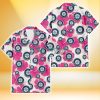 Seattle Mariners Pink White Hibiscus Misty Rose Background 3D Hawaiian Shirt Gift For Fans