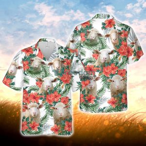 Sheep Hawaiian Flowers Hawaiian Shirt For Men Women