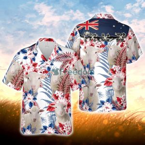 Sheep Lovers Australia Flag Hawaiian Flowers Hawaiian Shirt For Men Women