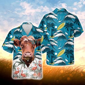 Shorthorn Funny Hawaiian Shirt For Men Women