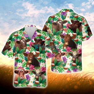 Shorthorn Summer Floral 3D Hawaiian Shirt For Men Women