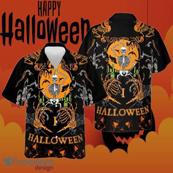 Skeleton Dances In The Darkness Hawaiian Shirt Halloween Gifts For Cousin