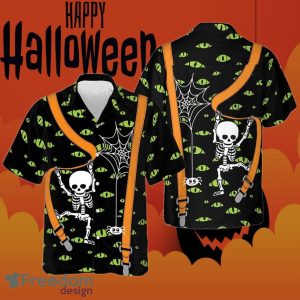 Skeleton Monster Eyes Halloween Hawaiian Shirt Cute Halloween Gift Ideas