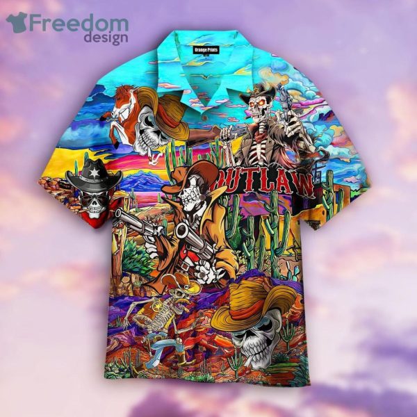 Skull Cowboy Hawaiian Shirt For Men & Women