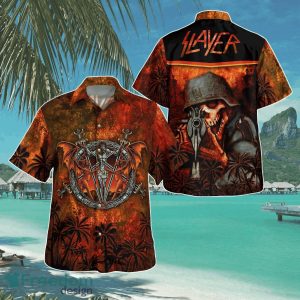 Slayer Skull Veteran Hawaii Shirt Aloha Shirt For Men Women