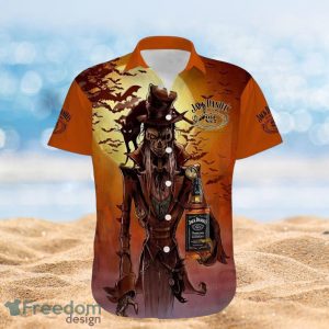 Spooky Skeleton Jack Daniels Tennessee Whiskey Halloween Gifts Full Over Print Hawaiian Shirt