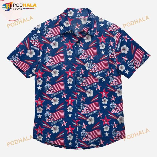 St Louis Cardinals Americana 3D Funny Hawaiian Shirt