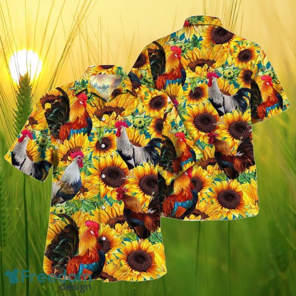 Sunflower Chicken All Printed 3D Hawaiian Shirt For Men Women