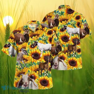 Sunflower Goat All Printed 3D Hawaiian Shirt For Men Women