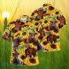 Sunflower Shorthorn Cattle All Printed 3D Hawaiian Shirt For Men Women