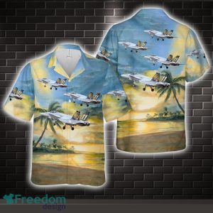 Swiss Air Force FA-18C Hornet J-5011 of Fliegerstaffel 11 Tigers All Printed 3D Hawaiian Shirt For Men Women