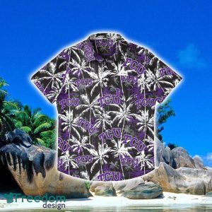 TCU Horned Frogs NCAA Black Floral Hawaiian Shirt Special Gift For Fans