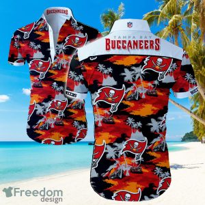 Tampa Bay Buccaneers Logo Hawaiian Summer Beach Shirt Full Print