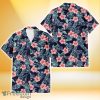 Tampa Bay Rays Coral Hibiscus Green Banana Leaf Black Background 3D Hawaiian Shirt Gift For Fans