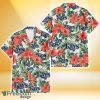 Tampa Bay Rays Coral Hibiscus Green Leaf Beige Background 3D Hawaiian Shirt Gift For Fans