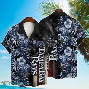 Tampa Bay Rays Major League Baseball 2023 AOP Tropical Hibiscus Pattern Hawaiian Shirt