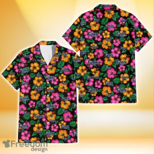 Tampa Bay Rays Pink Orange Black Background 3D Hawaiian Shirt Gift For Fans