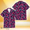 Tampa Bay Rays Plum Vilolet Hibiscus Dark Navy Leaf Black 3D Hawaiian Shirt Gift For Fans