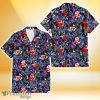 Tampa Bay Rays Red Hibiscus Caro Black Background 3D Hawaiian Shirt Gift For Fans