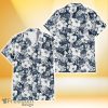 Tampa Bay Rays Sketch Hibiscus Leaf Dark Gray Background 3D Hawaiian Shirt Gift For Fans