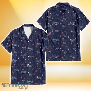 Tampa Bay Rays Small Hibiscus Buds Navy Background 3D Hawaiian Shirt Gift For Fans