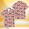 Tampa Bay Rays Tiny Red Hibiscus Green Leaf White Cube Background 3D Hawaiian Shirt Gift For Fans
