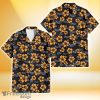 Tampa Bay Rays Tiny Yellow Hibiscus Black Background 3D Hawaiian Shirt Gift For Fans