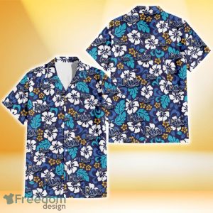 Tampa Bay Rays White Hibiscus Ceramic Style Navy Background 3D Hawaiian Shirt Gift For Fans