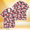 Tampa Bay Rays White Hibiscus Indian Red Background 3D Hawaiian Shirt Gift For Fans