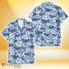 Tampa Bay Rays White Hibiscus Light Blue Texture Background 3D Hawaiian Shirt Gift For Fans