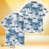 Tampa Bay Rays White Hibiscus Orchid Light Blue Background 3D Hawaiian Shirt Gift For Fans