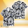 Tampa Bay Rays White Hibiscus Porcelain Flower Palm Leaf Black 3D Hawaiian Shirt Gift For Fans