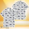 Tampa Bay Rays White Sketch Hibiscus Pattern White Background 3D Hawaiian Shirt Gift For Fans