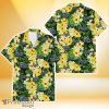 Tampa Bay Rays Yellow Hibiscus Tropical Green Leaf Black Background 3D Hawaiian Shirt Gift For Fans