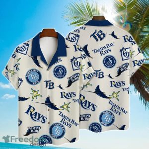 Tampa Rays Bay Pattern Major League Baseball 3D Print Hawaiian Shirt